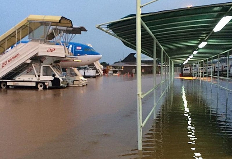 En janvier 2017, l'aéroport de Tahiti-Faa'a avait été inondé lors de fortes intempéries